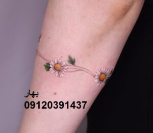 تتو گل بابونه 7 تاتو گل بابونه دور دست